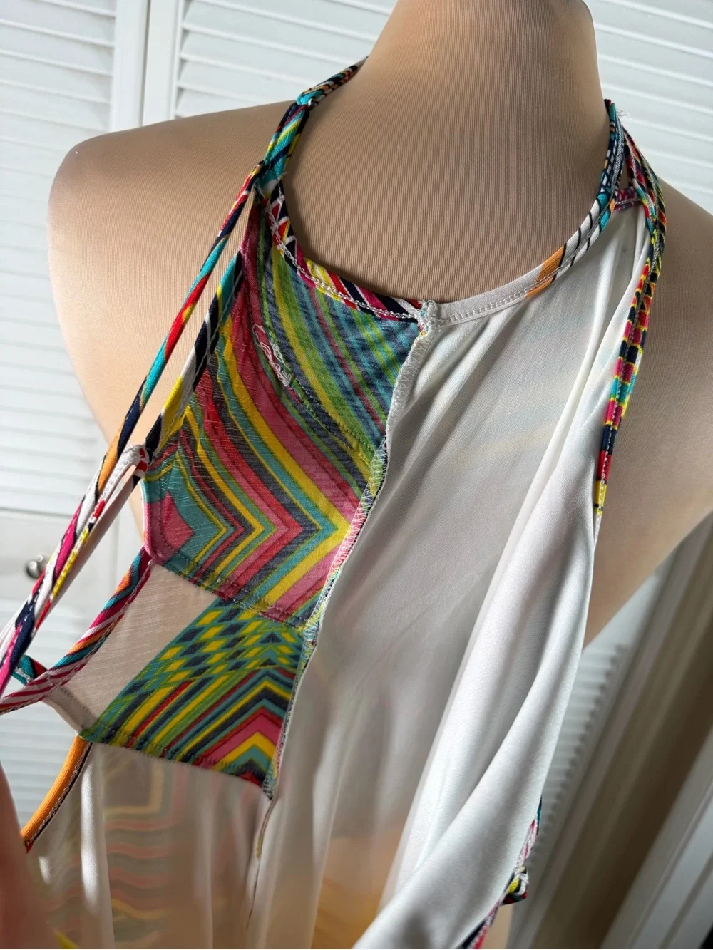 Givergate Geometric Print Maxi Dress Open Back Bodycon S